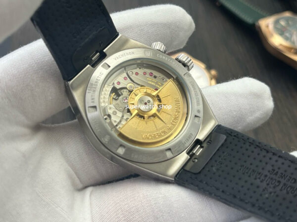 MKF Factory Vacheron Constantin Overseas Dual Time 7900V110A-B333 Leather Strap Silver Dial - Image 7