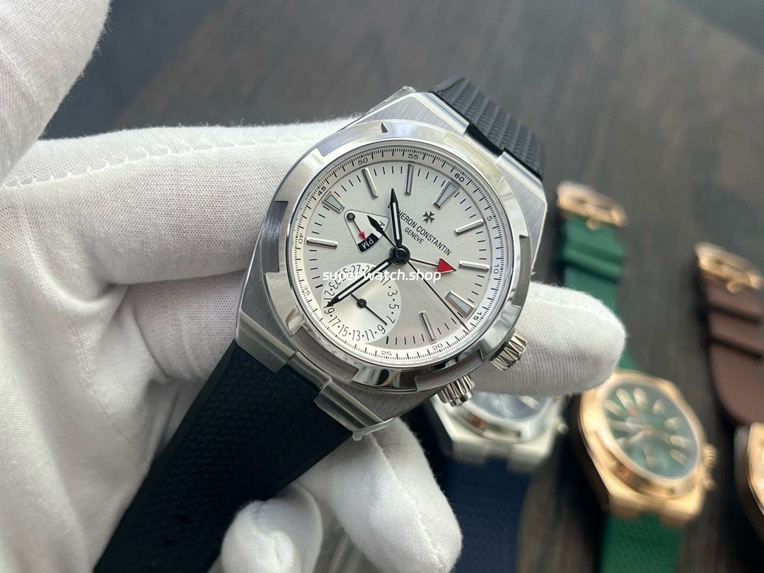 MKF Factory Vacheron Constantin Overseas Dual Time 7900V110A-B333 Rubber Strap Silver Dial - Image 3