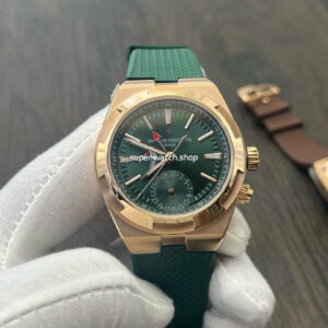 MKF Factory Vacheron Constantin Overseas Dual Time 7920V210R-B965 Rubber Strap Rose Gold Green Dial