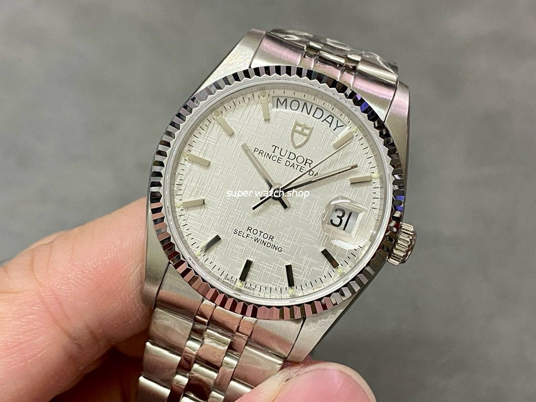 MKS Factory Tudor Date-Day 76214-0009 35mm Full Steel Silver Dial - Image 3