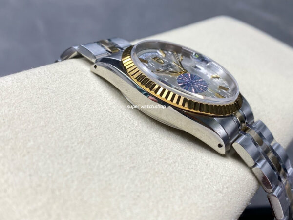 MKS Factory Tudor Prince Date Day 76213-0019 36mm Half Yellow Gold Silver Dial - Image 5