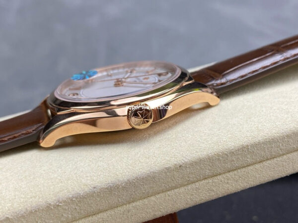 MKS Factory Vacheron Constantin Fiftysix 4600E/000R-B441 40mm Rose gold Leather Strap Arabic Numerals Silver Dial - Image 6