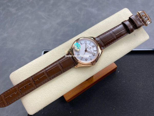 MKS Factory Vacheron Constantin Fiftysix 4600E/000R-B441 40mm Rose gold Leather Strap Arabic Numerals Silver Dial - Image 4