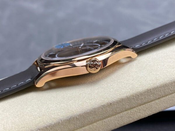 MKS Factory Vacheron Constantin Fiftysix 4600E/000R-B576 40mm Rose gold Leather Strap Arabic Numerals Brown Dial - Image 6