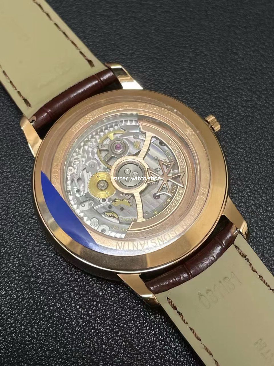 MKS Factory Vacheron Constantin Patrimony 85180-000R-9248 40mm Rose Gold Leather Strap White Dial - Image 7