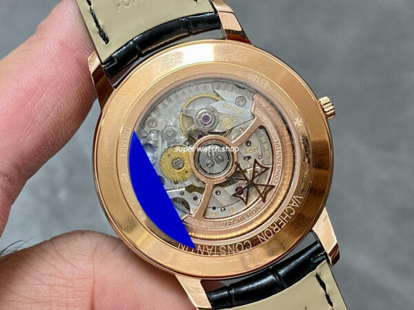 MKS Factory Vacheron Constantin Patrimony 85180/000R-B515 40mm Rose Gold Leather Strap Blue Dial - Image 7