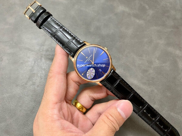 MKS Factory Vacheron Constantin Patrimony 85180/000R-B515 40mm Rose Gold Leather Strap Blue Dial - Image 4