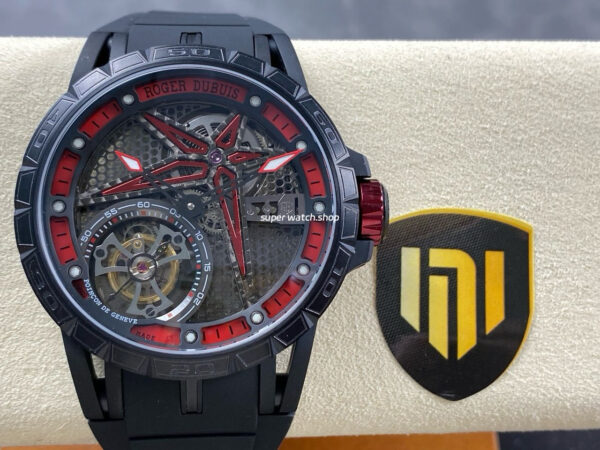 NEW Factory Roger Dubuis Excalibur RDDBEX0479 45mm Titanium Rubber Strap Skeletonized Dial