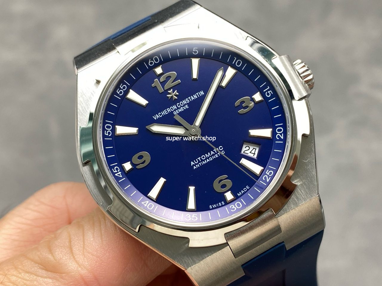 PPF Factory Vacheron Constantin Overseas 47040000A-9008 Rubber Strap Arabic Numerals Blue Dial - Image 2