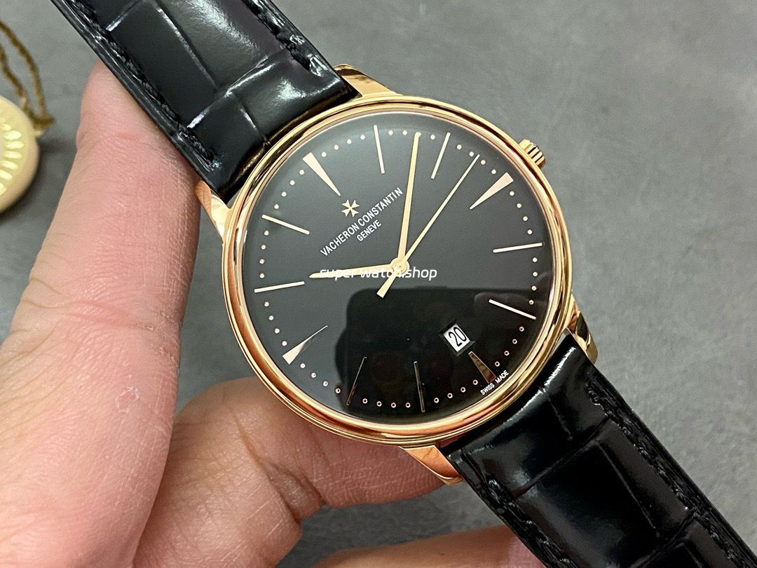 PPF Factory Vacheron Constantin Patrimony 85180-000G-9230 40mm Rose Gold Leather Strap Black Dial - Image 2