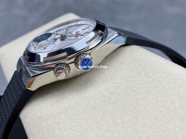 PZ Factory Vacheron Constantin Overseas Dual Time 7900V-110A-B333 41mm Steel Rubber Strap Silver Dial - Image 6