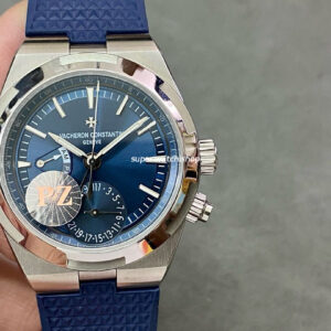 PZ Factory Vacheron Constantin Overseas Dual Time 7900V-110A-B334 41mm Steel Rubber Strap Blue Dial