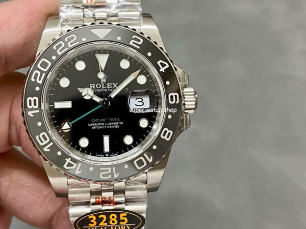 QF Factory Rolex GMT-Master II 126710GRNR-0003 40mm Full 904L Black Dial Jubilee