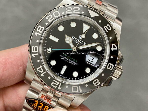 QF Factory Rolex GMT-Master II 126710GRNR-0003 40mm Full 904L Black Dial Jubilee - Image 3