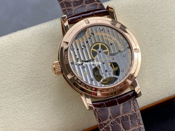 TUR Factory Vacheron Constantin Tourbillon Traditionnelle 89000/000R-B407 42mm Rose Gold Leather Strap Black Dial - Image 7