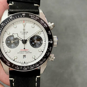 TW Factory Tudor Black Bay Chrono M79360N-0006 41mm Steel Leather Strap White Dial