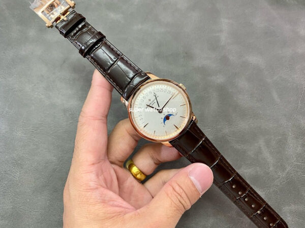 TWS Factory Vacheron Constantin Retrograde Calendar 4010U-000R-B329 42.5mm Rose Gold Leather Strap White Dial - Image 4