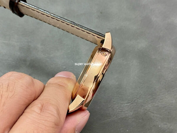 TWS Factory Vacheron Constantin Retrograde Calendar 4010U-000R-B329 42.5mm Rose Gold Leather Strap White Dial - Image 5