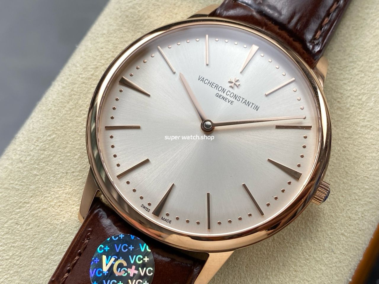 VC + Factory Vacheron Constantin Patrimony 81180000R-9159 Rose Gold Silver Dial - Image 3