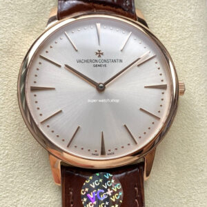 VC + Factory Vacheron Constantin Patrimony 81180000R-9159 Rose Gold Silver Dial
