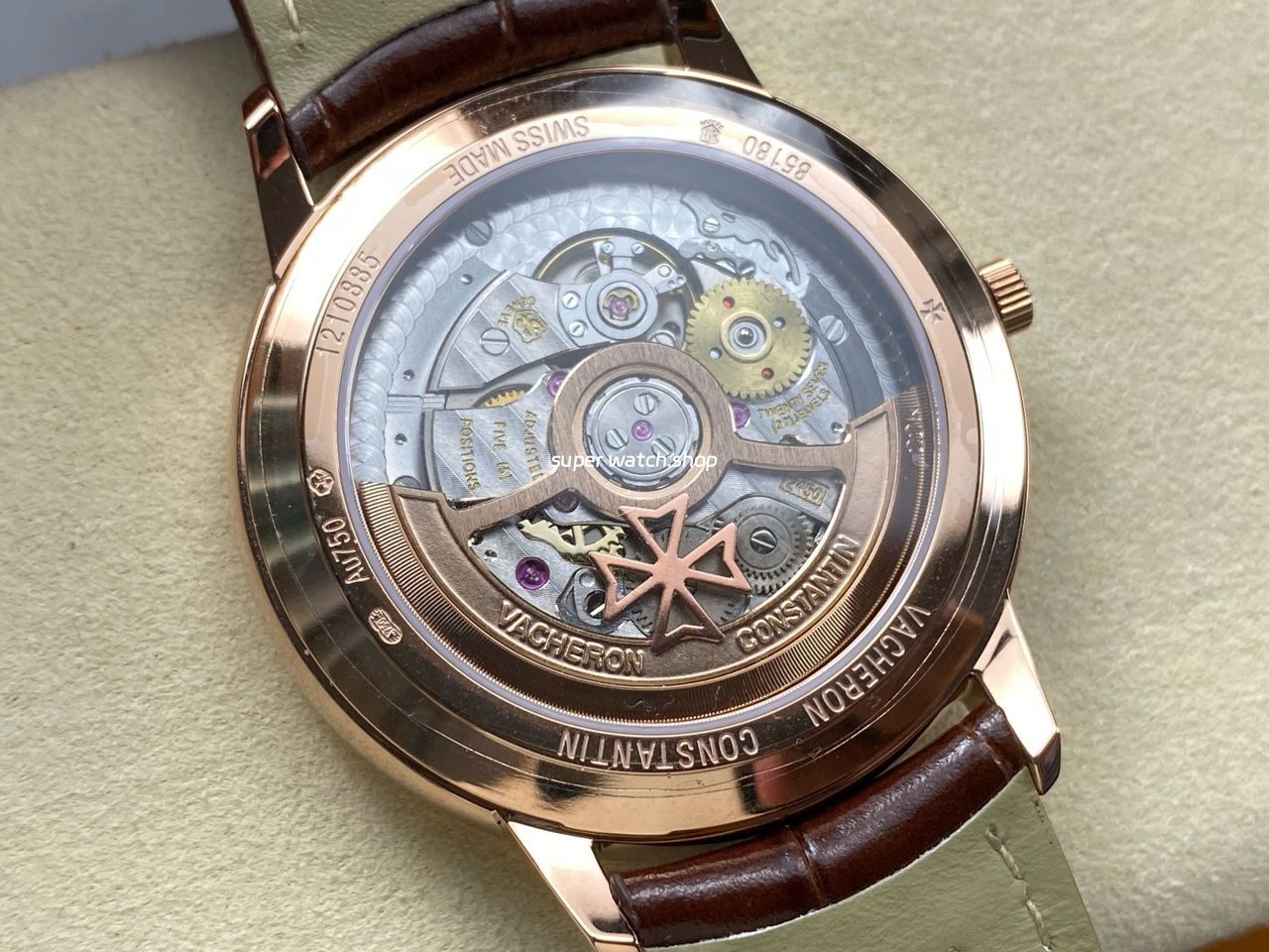 VC + Factory Vacheron Constantin Patrimony 81180000R-9159 Rose Gold Silver Dial - Image 7