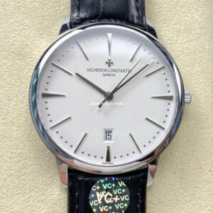 VC + Factory Vacheron Constantin Patrimony 85180-000G-9230 White Gold White Dial