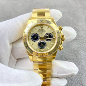 VS Factory CounterWeight Rolex Daytona 126508-0006 40mm Full Yellow Gold Black Eye Champagne Dial