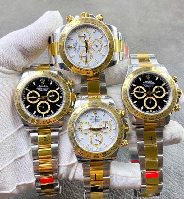 VS Factory Counterweight Rolex Daytona 126503-0003 40mm Half Yellow Gold Black Dial