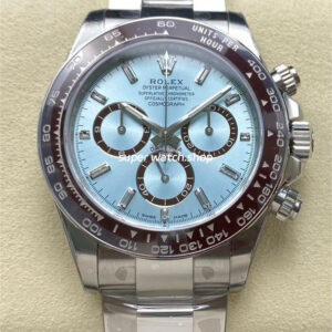 VS Factory Counterweight Rolex Daytona 126506-0002 40mm Full Platinum Ice Blue Diamond Baguette Dial