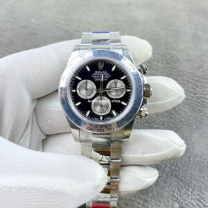 VS Factory Counterweight Rolex Daytona 126509-0001 40mm Full White Gold Black Dial
