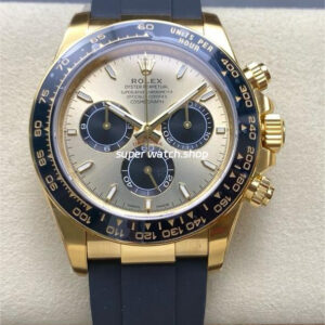 VS Factory Counterweight Rolex Daytona 126518LN-0012 40mm Yellow Gold Oysterflex Black Eye Champagne Dial