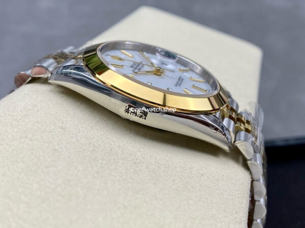 VS Factory Rolex Datejust 126303-0016 41mm Gold Smooth Bezel Half Yellow Gold White Dial Jubilee - Image 5