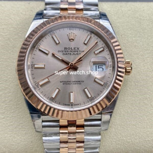 VS Factory Rolex Datejust 126331-0010 41mm Half Rose Gold Pink Dial Jubilee