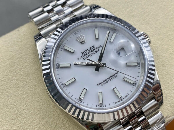 VS Factory Rolex Datejust 126334-0010 41mm Full 904L White Dial Jubilee - Image 2