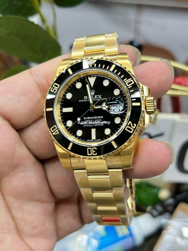 VS Factory Rolex Submariner Date 116618LN 40mm Full Yellow Gold Black Dial - Image 6