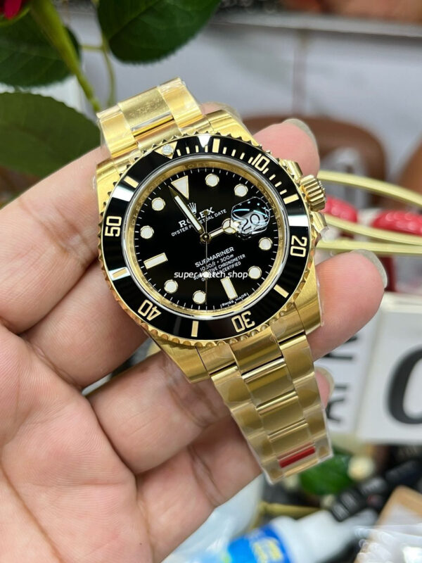 VS Factory Rolex Submariner Date 116618LN 40mm Full Yellow Gold Black Dial - Image 5