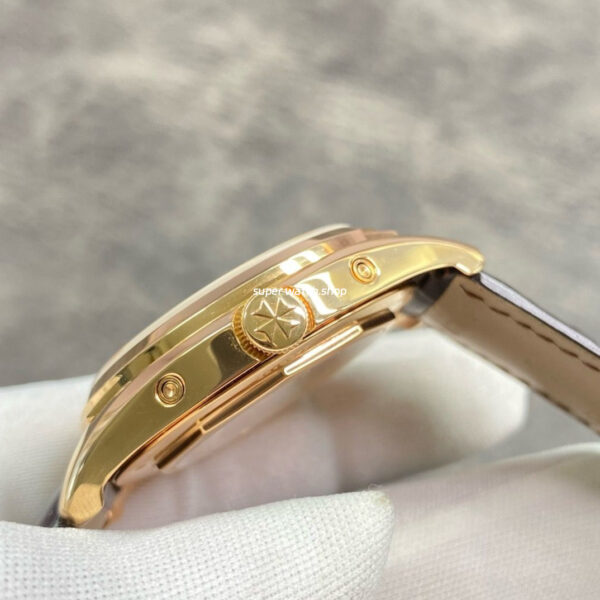 ZF Factory Vacheron Constantin Fiftysix 4000E/000R-B438 40mm Rose Gold Leather Strap Arabic Numerals Silver Dial - Image 6