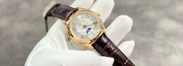 ZF Factory Vacheron Constantin Fiftysix 4000E/000R-B438 40mm Rose Gold Leather Strap Arabic Numerals Silver Dial - Image 4