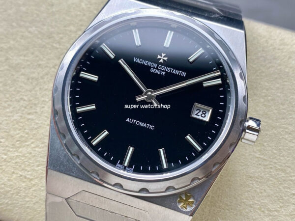 8+ Factory Vacheron Constantin Historiques 44018 37mm Full Steel Black Dial - Image 3