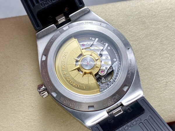 GR Factory Vacheron Constantin Moonphase Retrograde Date Overseas 41mm Steel Black Rubber Strap Silver Dial - Image 7