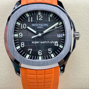 3K Factory Patek Philippe Aquanaut 40mm 5167A-001 Orange Rubber Strap Black Dial