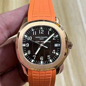 3K Factory Patek Philippe Aquanaut 40mm 5167R-001 Rose Gold Orange Rubber Strap Brown Dial