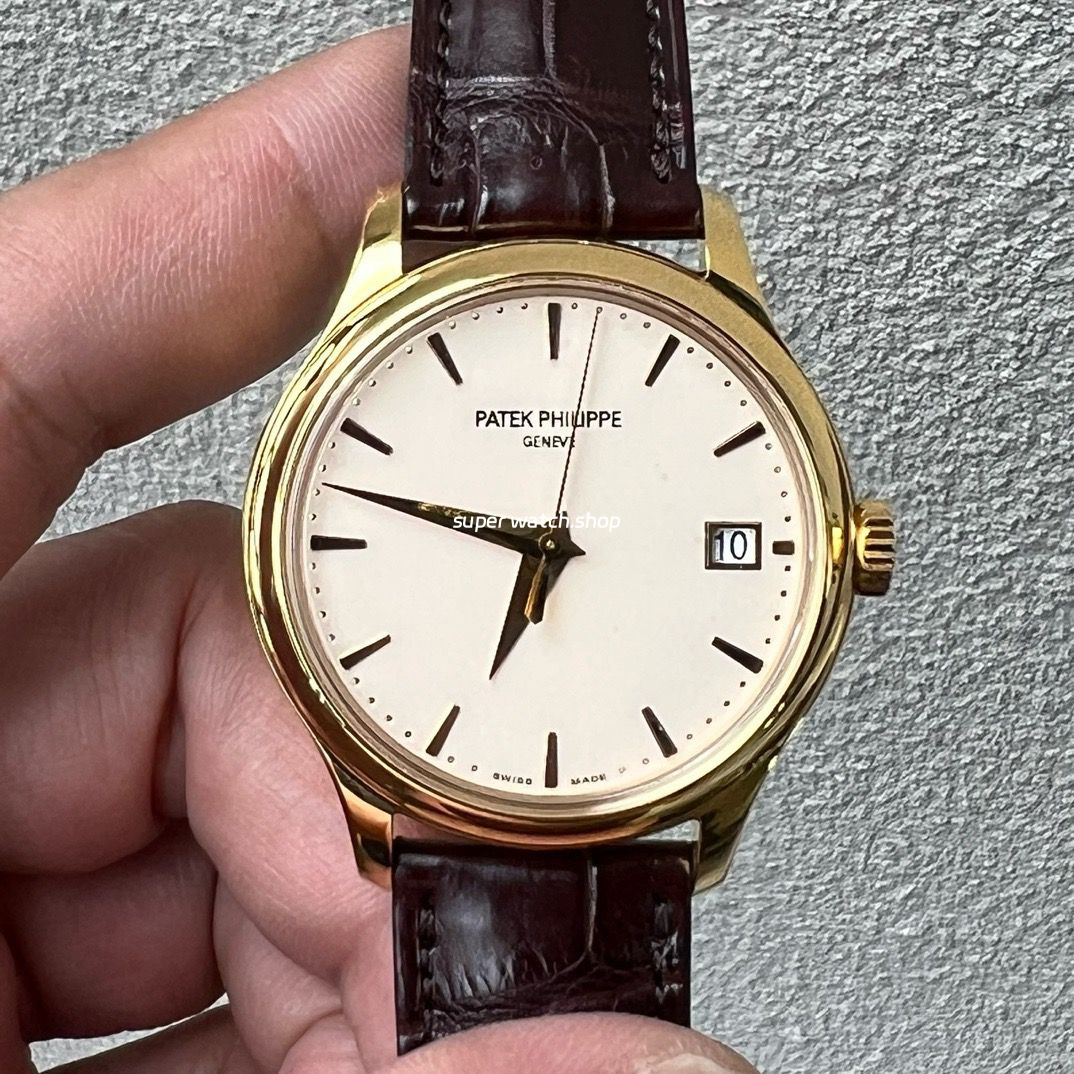 3K Factory Patek Philippe Calatrava 5227R-001 39mm Rose Gold Leather Strap Champagne Dial