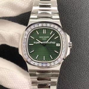 3K Factory Patek Philippe Nautilus 40mm 5711-1300A-001 Diamond Bezel Green Dial