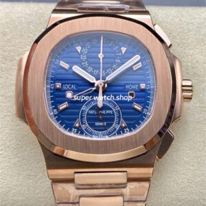 3K Factory Patek Philippe Nautilus 5990/1R-001 40.5mm Full Rose Gold Blue Dial