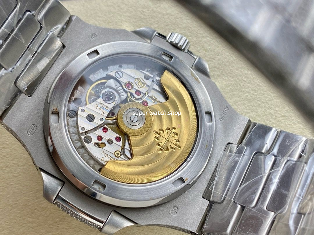 AMG Factory Patek Philippe Nautilus PP5711 40mm Small Diamond Bezel White Gold Diamond Baguette Diamond Silver Dial - Image 8