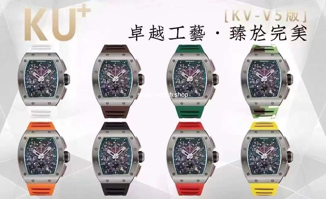 KU Factory Richard Mille RM11-03 44.5mm Rose Gold Orange Rubber Strap Skeletonized Dial - Image 14