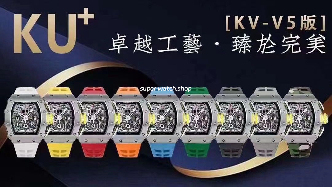 KU Factory Richard Mille RM11-03 44.5mm Rose Gold Orange Rubber Strap Skeletonized Dial - Image 13