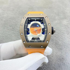 YS Factory Richard Mille RM52-05 43mm Carbon Fiber Orange Rubber Strap Skeletonized Dial