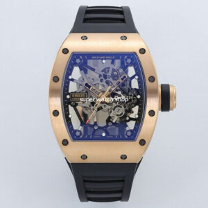 ZF Factory Richard Mille RM035 Rose Gold Rubber Strap Skeletonized Dial